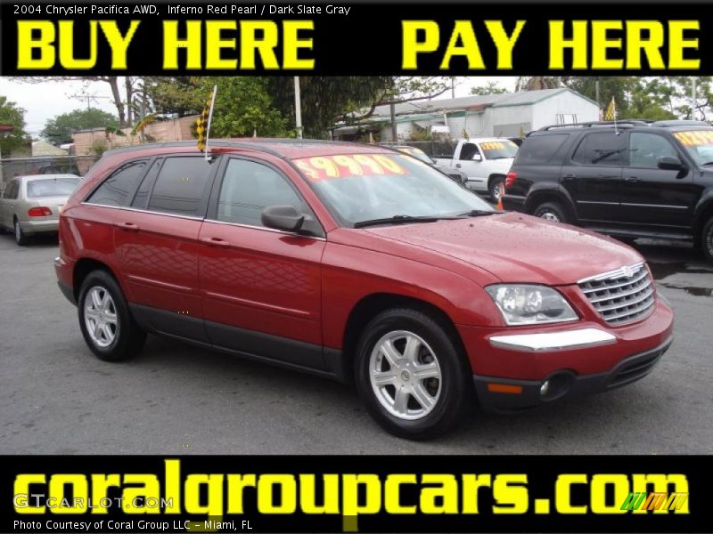 Inferno Red Pearl / Dark Slate Gray 2004 Chrysler Pacifica AWD