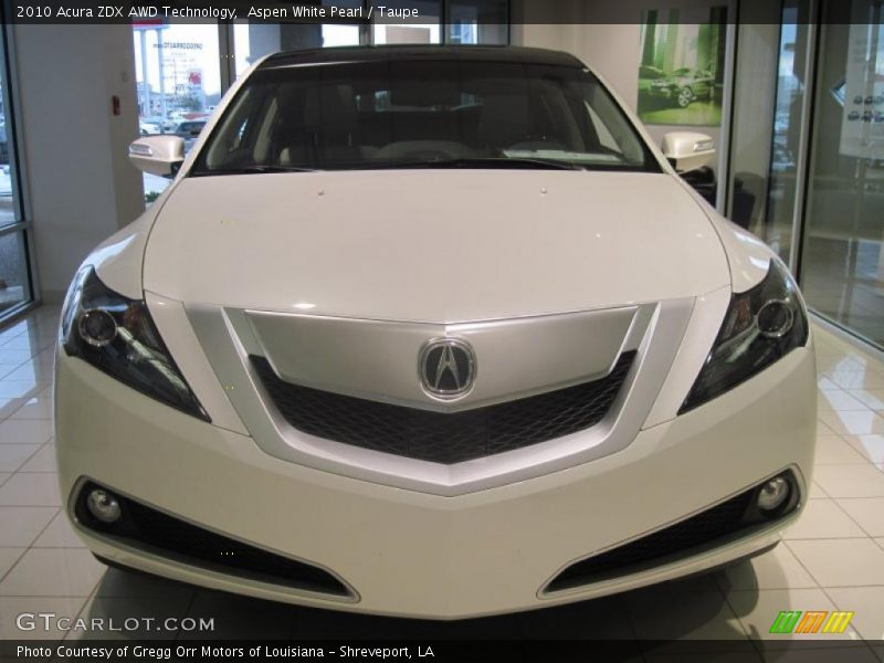 Aspen White Pearl / Taupe 2010 Acura ZDX AWD Technology