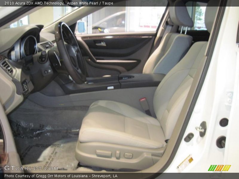 Aspen White Pearl / Taupe 2010 Acura ZDX AWD Technology