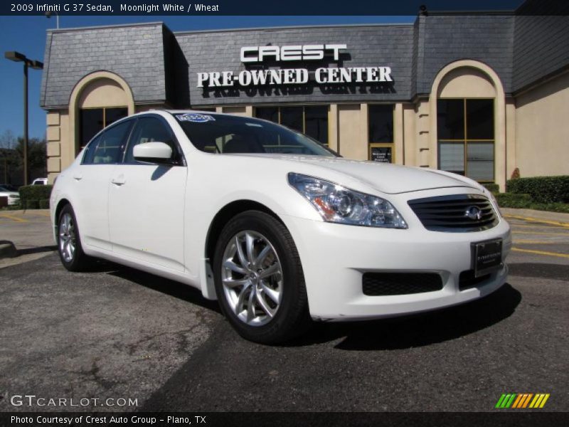 Moonlight White / Wheat 2009 Infiniti G 37 Sedan