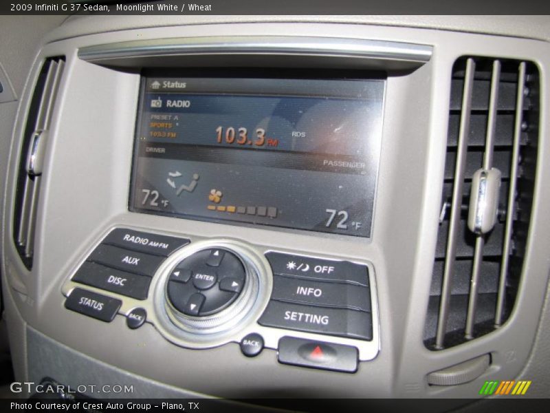 Moonlight White / Wheat 2009 Infiniti G 37 Sedan