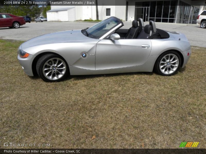 Titanium Silver Metallic / Black 2004 BMW Z4 2.5i Roadster