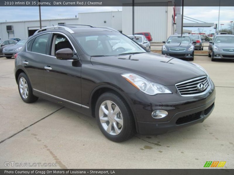 Dark Current Red / Chestnut 2010 Infiniti EX 35 Journey