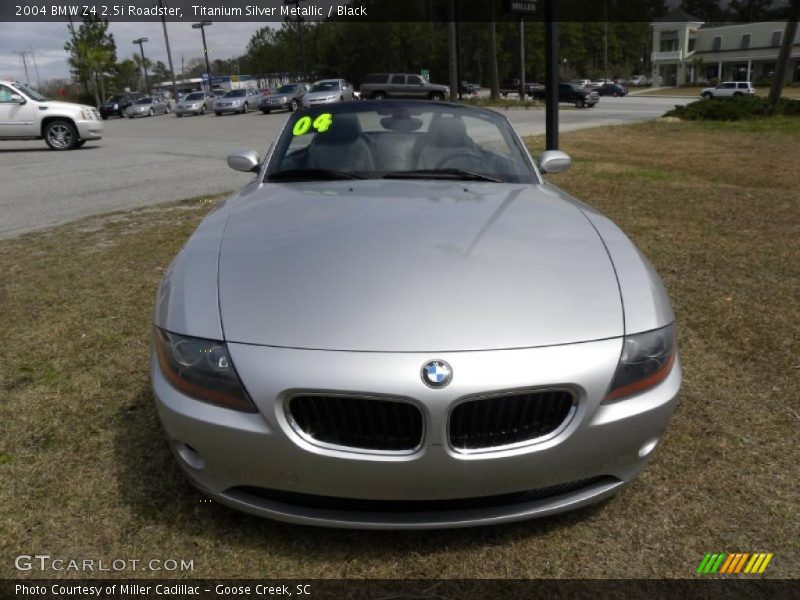 Titanium Silver Metallic / Black 2004 BMW Z4 2.5i Roadster