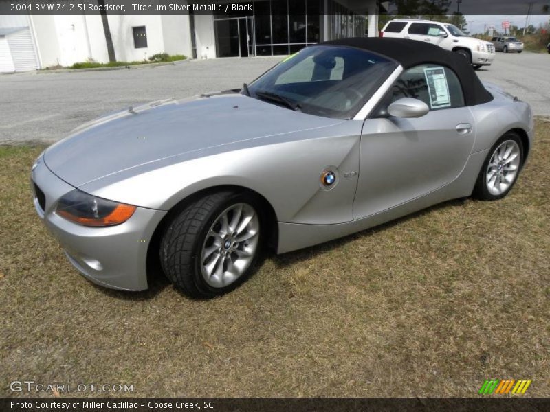 Titanium Silver Metallic / Black 2004 BMW Z4 2.5i Roadster