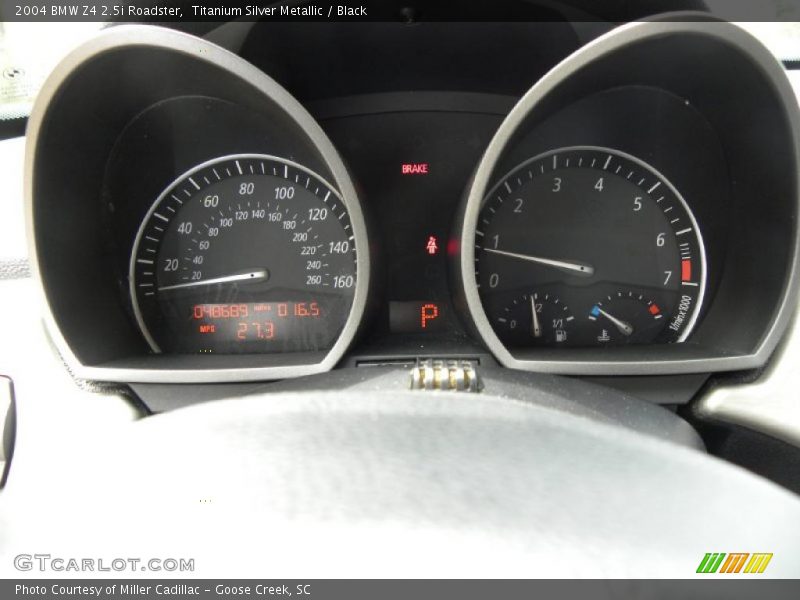 Titanium Silver Metallic / Black 2004 BMW Z4 2.5i Roadster