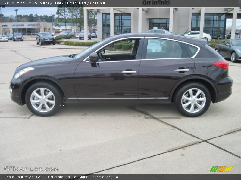 Dark Current Red / Chestnut 2010 Infiniti EX 35 Journey