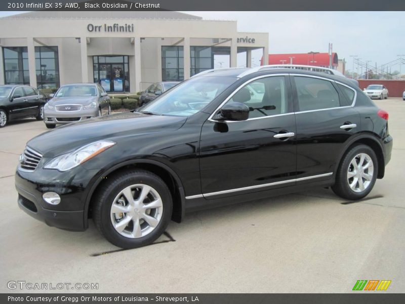 Black Obsidian / Chestnut 2010 Infiniti EX 35 AWD