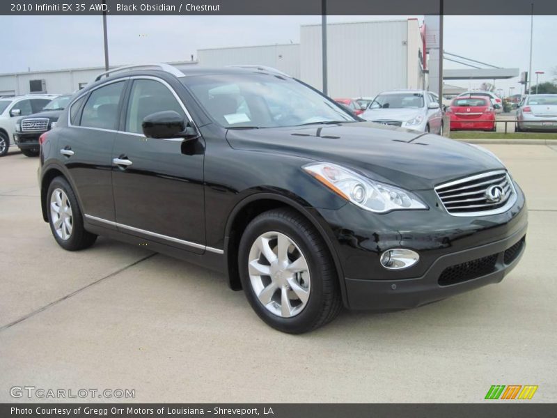 Black Obsidian / Chestnut 2010 Infiniti EX 35 AWD