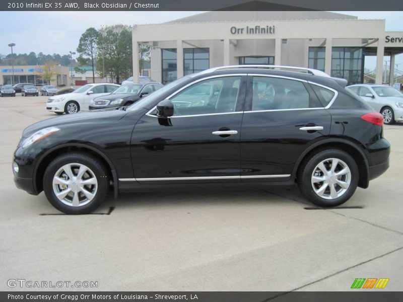Black Obsidian / Chestnut 2010 Infiniti EX 35 AWD