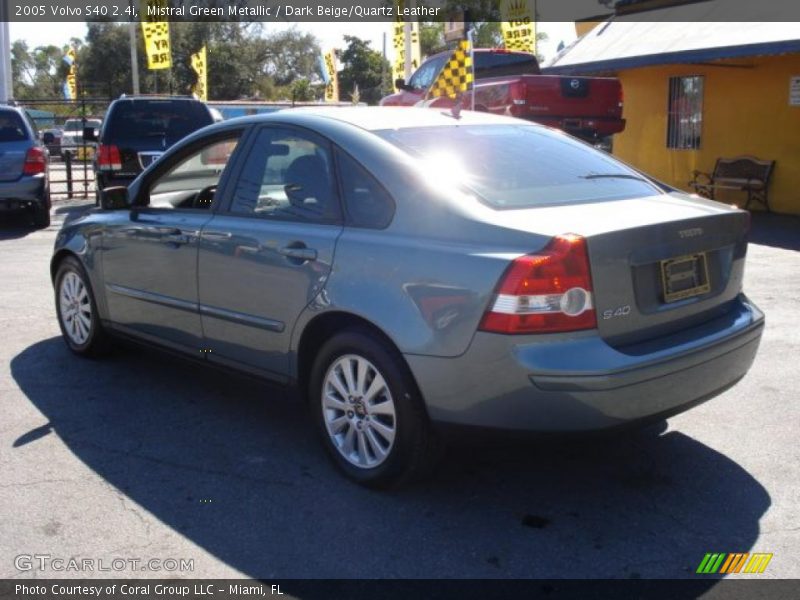 Mistral Green Metallic / Dark Beige/Quartz Leather 2005 Volvo S40 2.4i