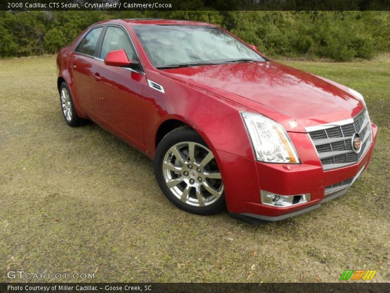 Crystal Red / Cashmere/Cocoa 2008 Cadillac CTS Sedan