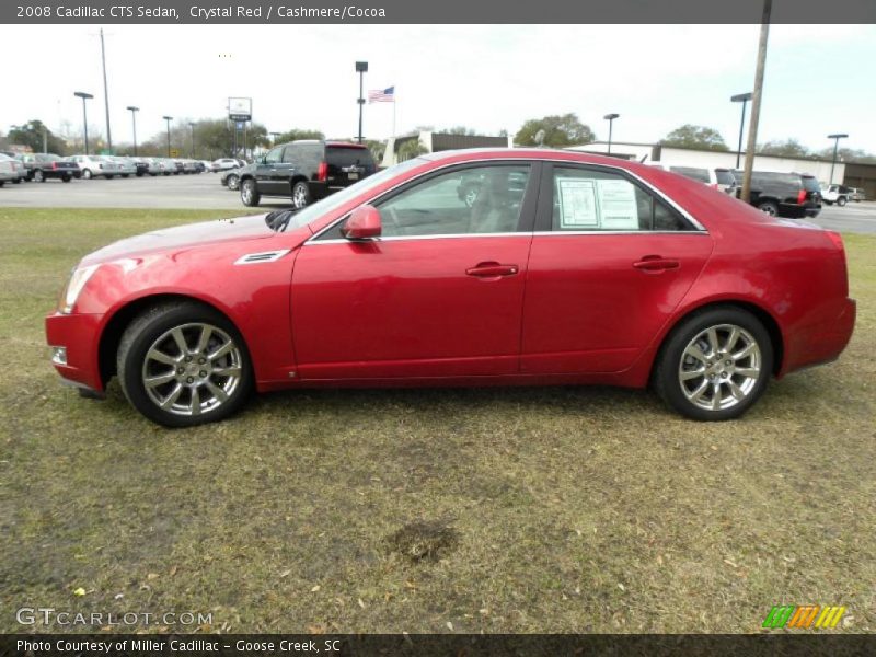 Crystal Red / Cashmere/Cocoa 2008 Cadillac CTS Sedan