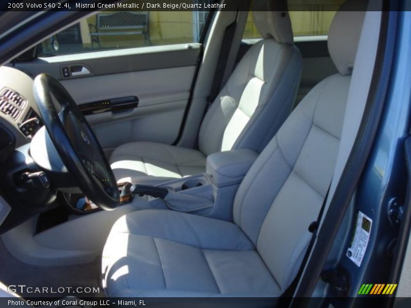 Mistral Green Metallic / Dark Beige/Quartz Leather 2005 Volvo S40 2.4i