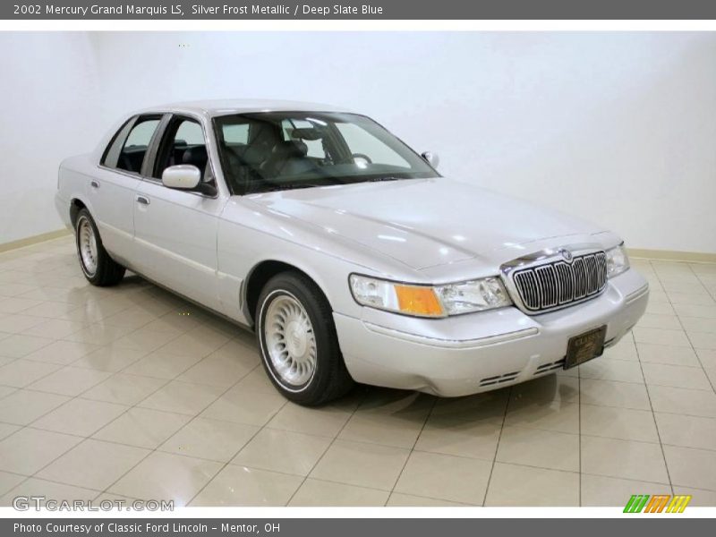 Silver Frost Metallic / Deep Slate Blue 2002 Mercury Grand Marquis LS