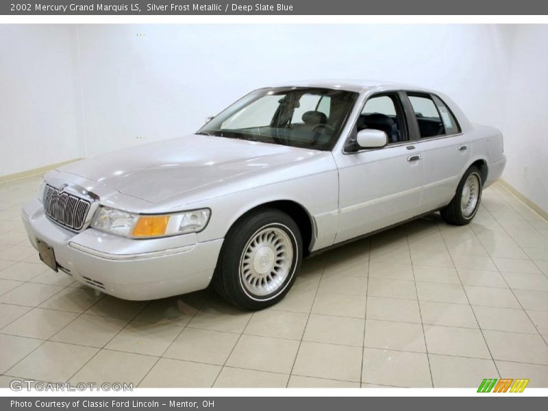 Silver Frost Metallic / Deep Slate Blue 2002 Mercury Grand Marquis LS