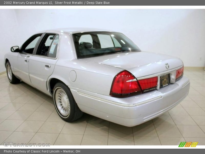 Silver Frost Metallic / Deep Slate Blue 2002 Mercury Grand Marquis LS