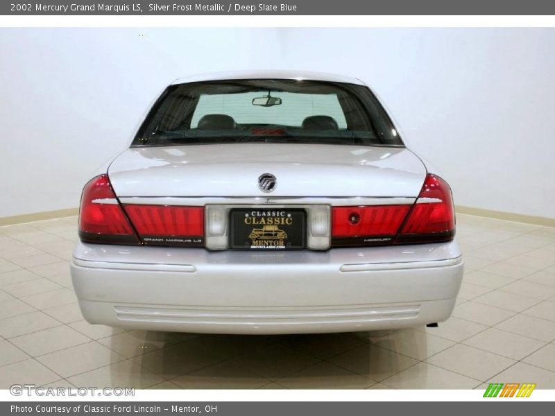 Silver Frost Metallic / Deep Slate Blue 2002 Mercury Grand Marquis LS