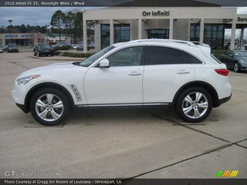 Moonlight White / Wheat 2010 Infiniti FX 35