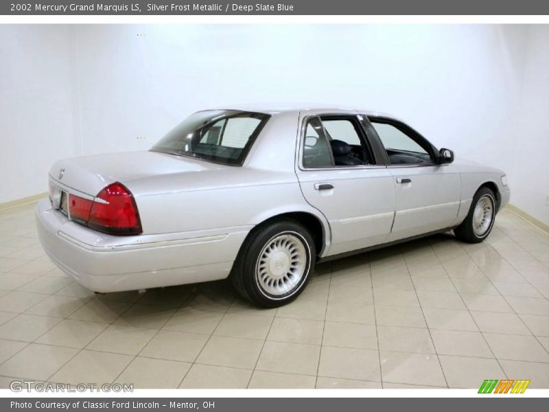 Silver Frost Metallic / Deep Slate Blue 2002 Mercury Grand Marquis LS