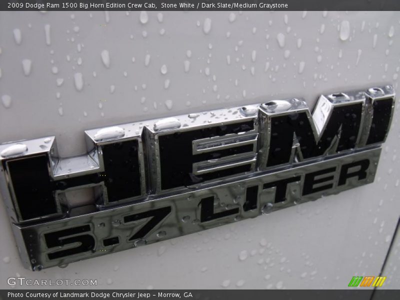 Stone White / Dark Slate/Medium Graystone 2009 Dodge Ram 1500 Big Horn Edition Crew Cab