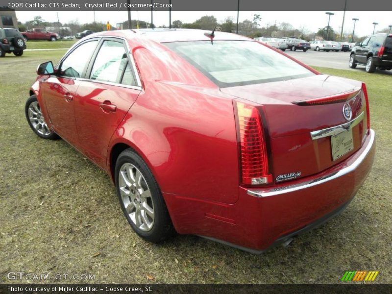 Crystal Red / Cashmere/Cocoa 2008 Cadillac CTS Sedan