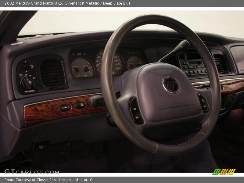 Silver Frost Metallic / Deep Slate Blue 2002 Mercury Grand Marquis LS