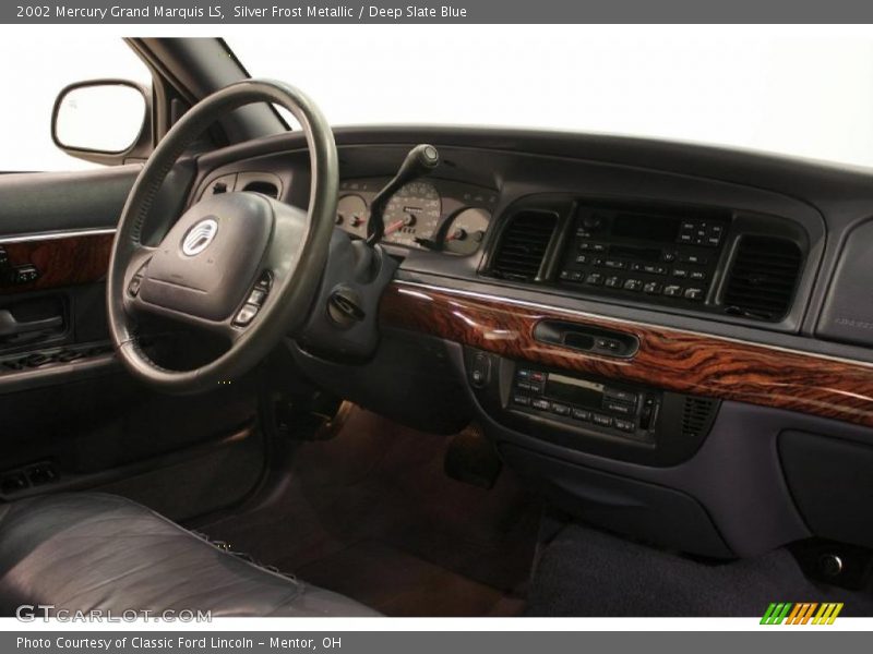 Silver Frost Metallic / Deep Slate Blue 2002 Mercury Grand Marquis LS