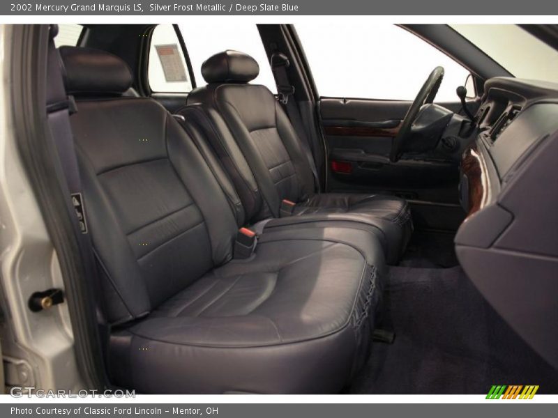 Silver Frost Metallic / Deep Slate Blue 2002 Mercury Grand Marquis LS