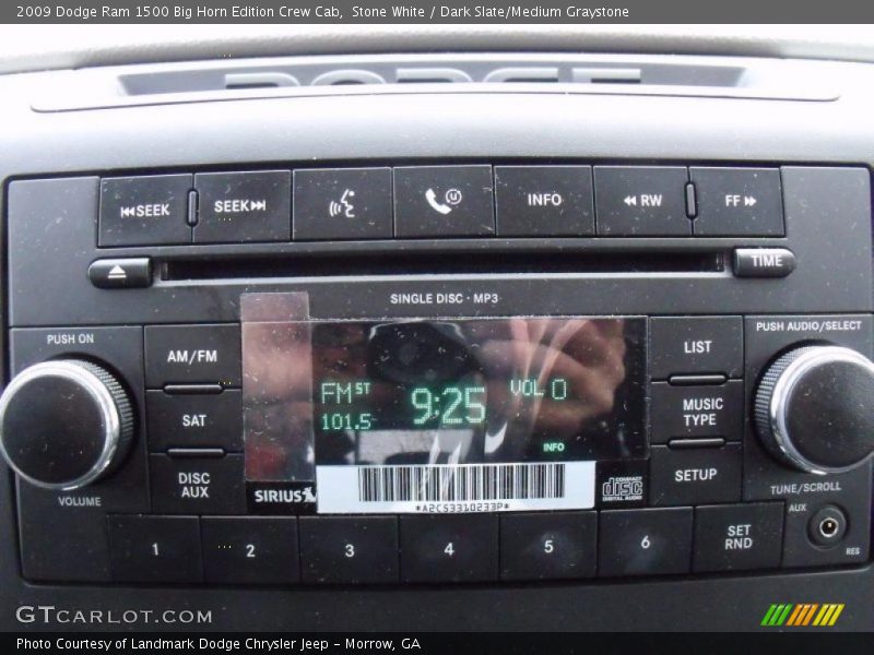 Stone White / Dark Slate/Medium Graystone 2009 Dodge Ram 1500 Big Horn Edition Crew Cab