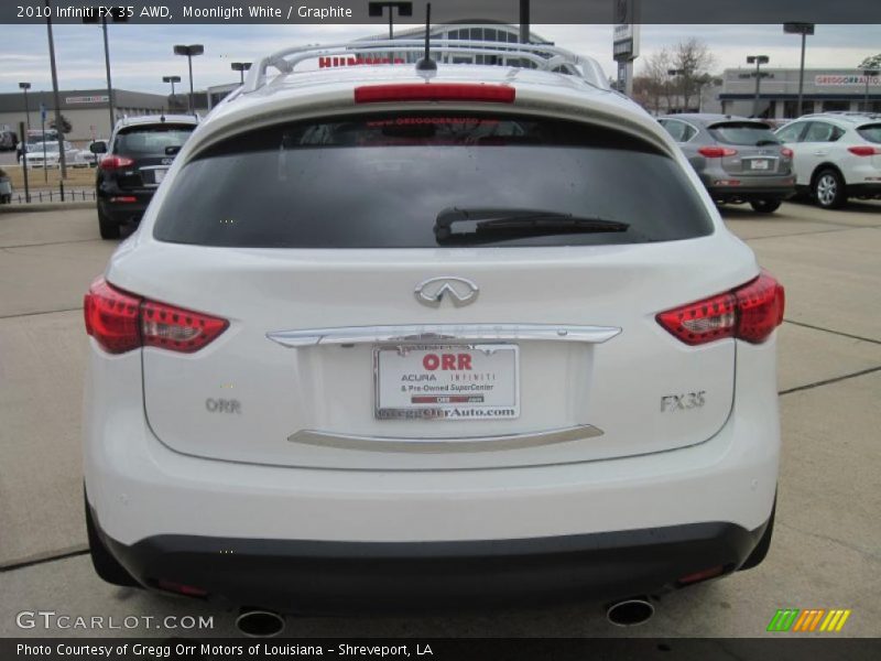 Moonlight White / Graphite 2010 Infiniti FX 35 AWD