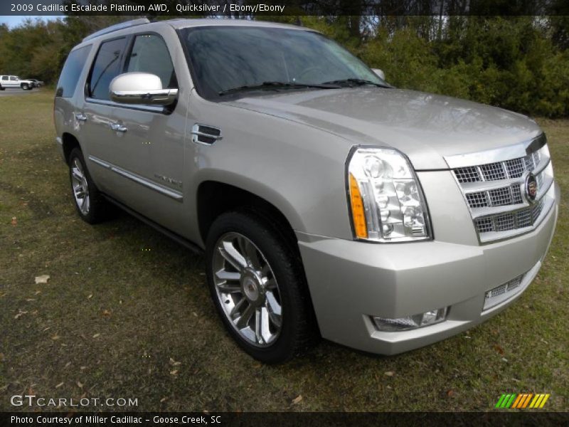 Quicksilver / Ebony/Ebony 2009 Cadillac Escalade Platinum AWD