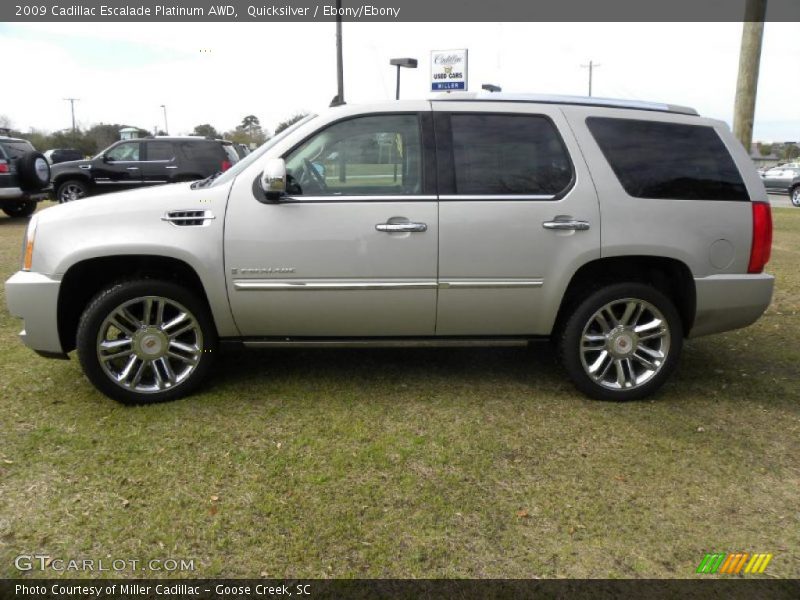 Quicksilver / Ebony/Ebony 2009 Cadillac Escalade Platinum AWD