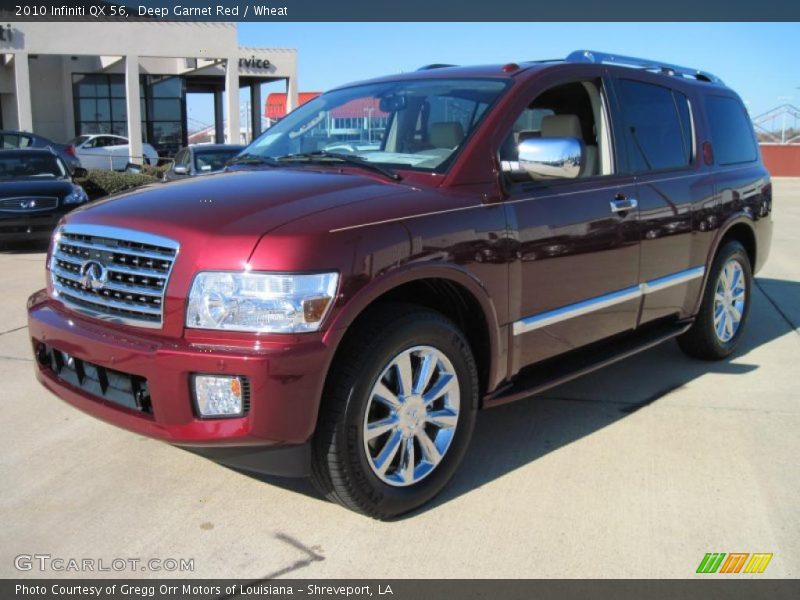 Deep Garnet Red / Wheat 2010 Infiniti QX 56