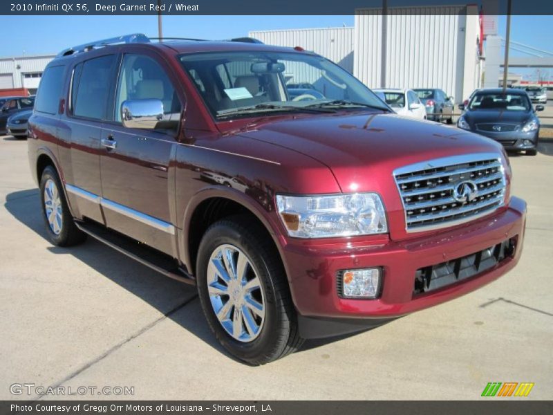 Deep Garnet Red / Wheat 2010 Infiniti QX 56