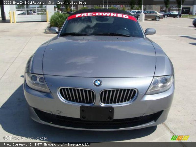 Silver Grey Metallic / Beige 2006 BMW Z4 3.0si Roadster