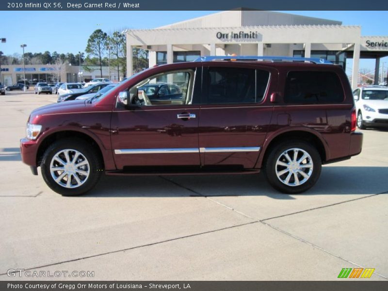 Deep Garnet Red / Wheat 2010 Infiniti QX 56