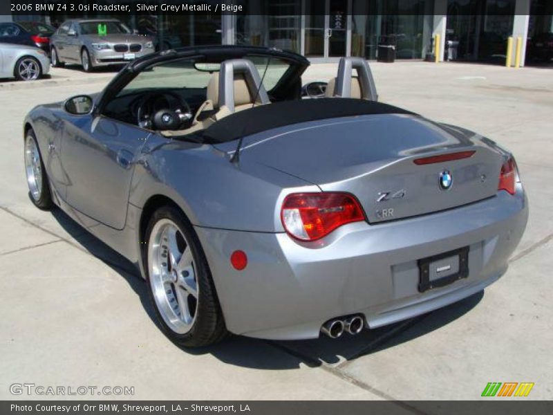 Silver Grey Metallic / Beige 2006 BMW Z4 3.0si Roadster
