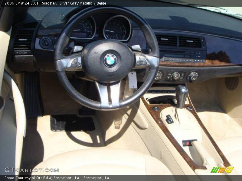 Silver Grey Metallic / Beige 2006 BMW Z4 3.0si Roadster