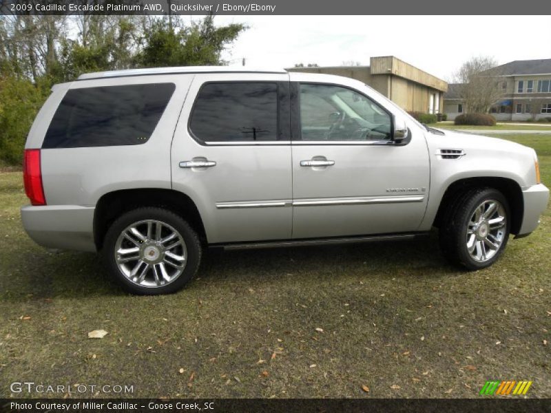 Quicksilver / Ebony/Ebony 2009 Cadillac Escalade Platinum AWD