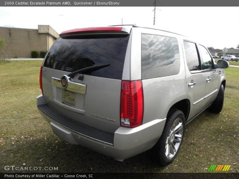 Quicksilver / Ebony/Ebony 2009 Cadillac Escalade Platinum AWD