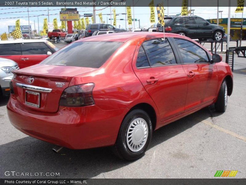 Barcelona Red Metallic / Dark Charcoal 2007 Toyota Yaris S Sedan