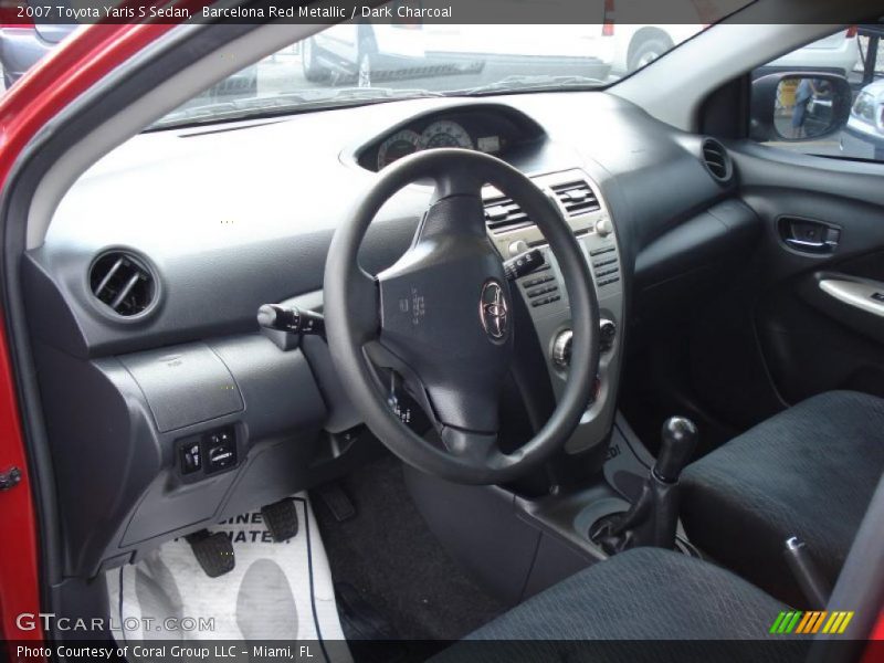 Barcelona Red Metallic / Dark Charcoal 2007 Toyota Yaris S Sedan