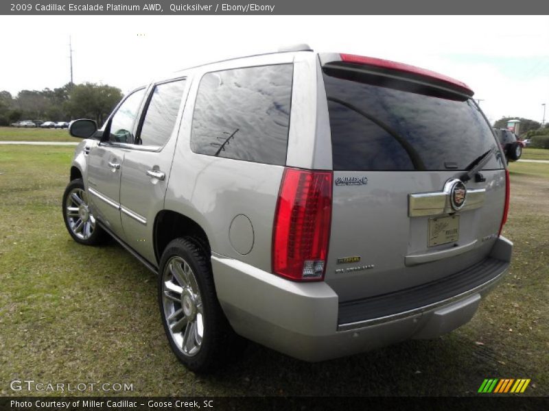 Quicksilver / Ebony/Ebony 2009 Cadillac Escalade Platinum AWD