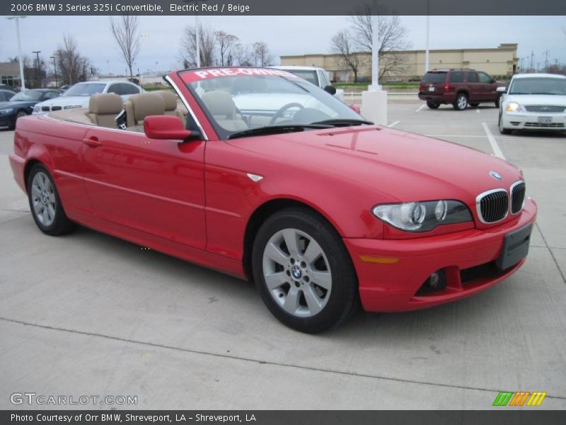 Electric Red / Beige 2006 BMW 3 Series 325i Convertible