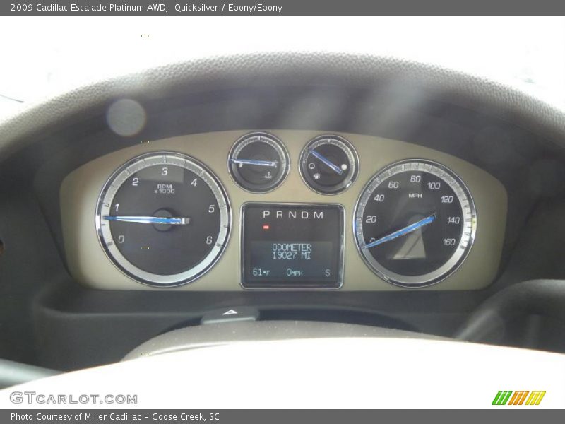 Quicksilver / Ebony/Ebony 2009 Cadillac Escalade Platinum AWD