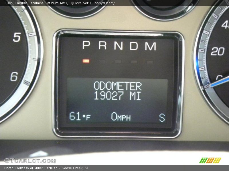 Quicksilver / Ebony/Ebony 2009 Cadillac Escalade Platinum AWD