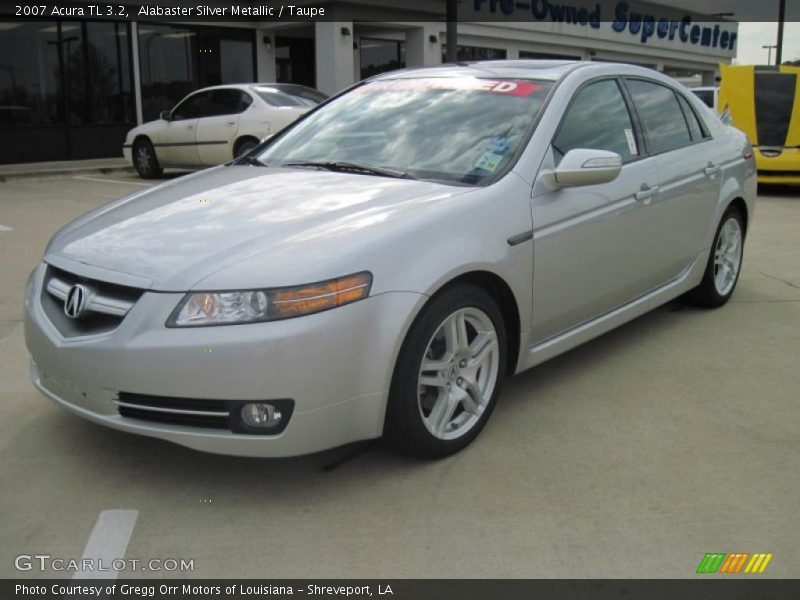 Alabaster Silver Metallic / Taupe 2007 Acura TL 3.2