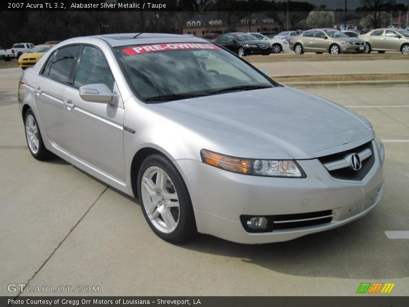 Alabaster Silver Metallic / Taupe 2007 Acura TL 3.2
