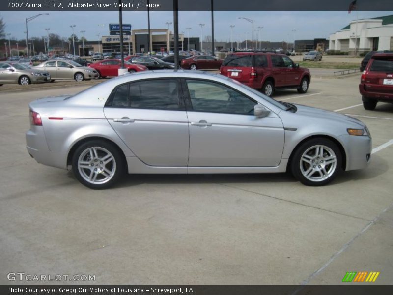 Alabaster Silver Metallic / Taupe 2007 Acura TL 3.2